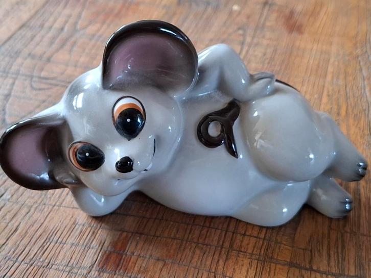 Vintage Muis Spaarpot, Verzamelen, Spaarpotten, Zo goed als nieuw, Dier, Steen, Aardewerk of Keramiek, Ophalen of Verzenden