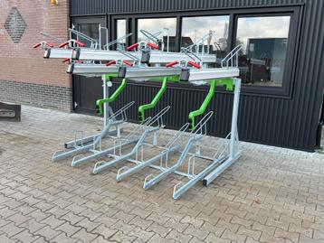 FalcoLevel Premium+ dubbeldeks fietsrek+e-bike oplaadpunten beschikbaar voor biedingen