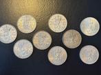 9x Zilveren 2½ Gulden Juliana – 720 zilver, Postzegels en Munten, Munten | Nederland, Koningin Juliana, Setje, Zilver, Ophalen of Verzenden