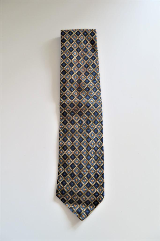 Stropdas Donkerblauw Ruitje (3489), Kleding | Heren, Stropdassen, Zo goed als nieuw, Met patroon, Blauw, Ophalen of Verzenden