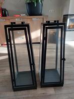 2 zwarte lantaarns, Ophalen, Zwart, Zo goed als nieuw, Metaal