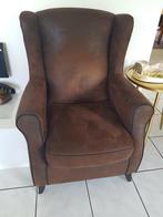Oorfauteuil bruin stof, Huis en Inrichting, Fauteuils, Ophalen, Zo goed als nieuw, 75 tot 100 cm, Stof