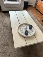 SALONTAFEL WITTE BALKEN - WEG IVM VERBOUWING, Huis en Inrichting, Tafels | Salontafels, Ophalen, 50 tot 100 cm, Zo goed als nieuw