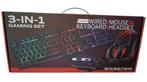 3 in 1 Gaming Set - QWERTY - toetsenbord - muis - headset -, Ophalen of Verzenden, Zo goed als nieuw