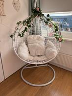 Witte ei-stoel, Huis en Inrichting, Stoelen, Ophalen, Zo goed als nieuw, Wit, Eén