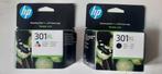 HP 301 XL cartridge kleur en zwart, Nieuw, Cartridge, Ophalen of Verzenden, HP (ORIGINEEL)