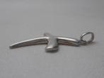 Zilveren modernist kruis hanger nr.465, Sieraden, Tassen en Uiterlijk, Kettinghangers, Verzenden, Zo goed als nieuw, Kruis of Symbool
