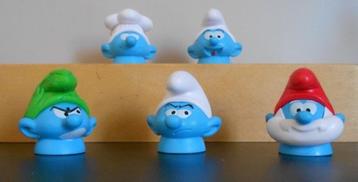 5 Smurfen - hoofdjes = In 1 koop te koop voor 4,00 euro beschikbaar voor biedingen