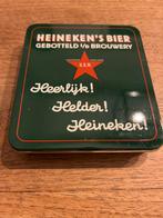 Heineken Bier Blik met Viltjes, Verzamelen, Biermerken, Ophalen of Verzenden, Gebruikt, Viltje(s), Heineken