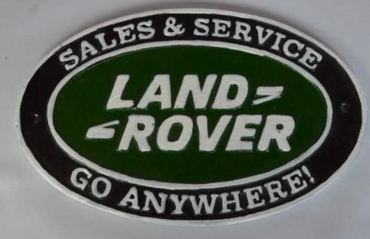 Gietijzeren wandplaat Land Rover, Verzamelen, Merken en Reclamevoorwerpen, Zo goed als nieuw, Reclamebord, Ophalen of Verzenden