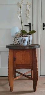 Art deco kastje bijzettafel tafeltje plantentafel eiken, Ophalen