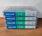 4 stuks Maxell UR 90 cassettebandjes, Ophalen of Verzenden, Gebruikt, Overige genres, 2 t/m 25 bandjes