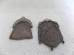 2 Zilveren malienkolder tasje, van +/- 1900, Antiek en Kunst, Antiek | Goud en Zilver, Verzenden, Zilver