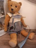 Vintage kleding voor grote beer. lederhozen,borstrok,toeter., Antiek en Kunst, Ophalen of Verzenden