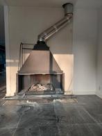 Gaskachel + stalen ombouw, Ophalen, Gebruikt, Vrijstaande haard, Gashaard