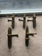 Vintage Klinkstel - 5 stuks, Ophalen of Verzenden, Gebruikt, Koper of Messing, Klink of Kruk
