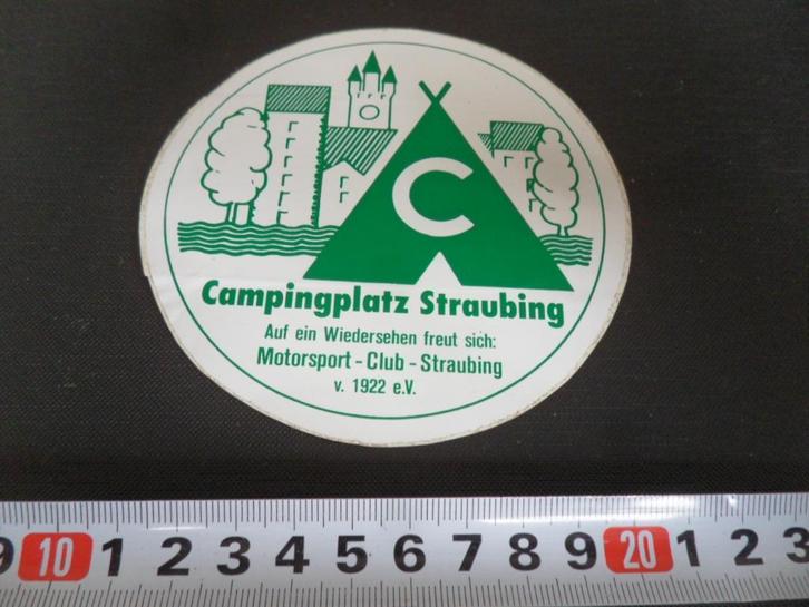 sticker campingplatz straubing strip kasteel tent motorsport, Verzamelen, Stickers, Zo goed als nieuw, Bedrijf of Vereniging, Ophalen