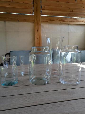 5x Glazen vaas - Diverse Maten beschikbaar voor biedingen