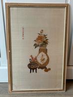 Japanse kunst op zijde. Afmetingen: 35,5x53cm., Antiek en Kunst, Ophalen of Verzenden