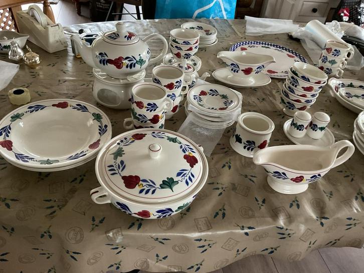 Boerenbont servies met div items, Huis en Inrichting, Keuken | Servies, Zo goed als nieuw, Bord(en), Boerenbont, Aardewerk, Ophalen of Verzenden