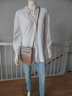 Blouse wit Maat 46 - 48 zo goed als nieuw travelstof, Ophalen of Verzenden, Zo goed als nieuw, Maat 46/48 (XL) of groter, Wit