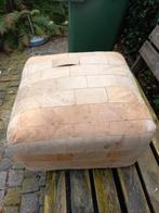 Leren patchwork poef, Ophalen of Verzenden, Gebruikt
