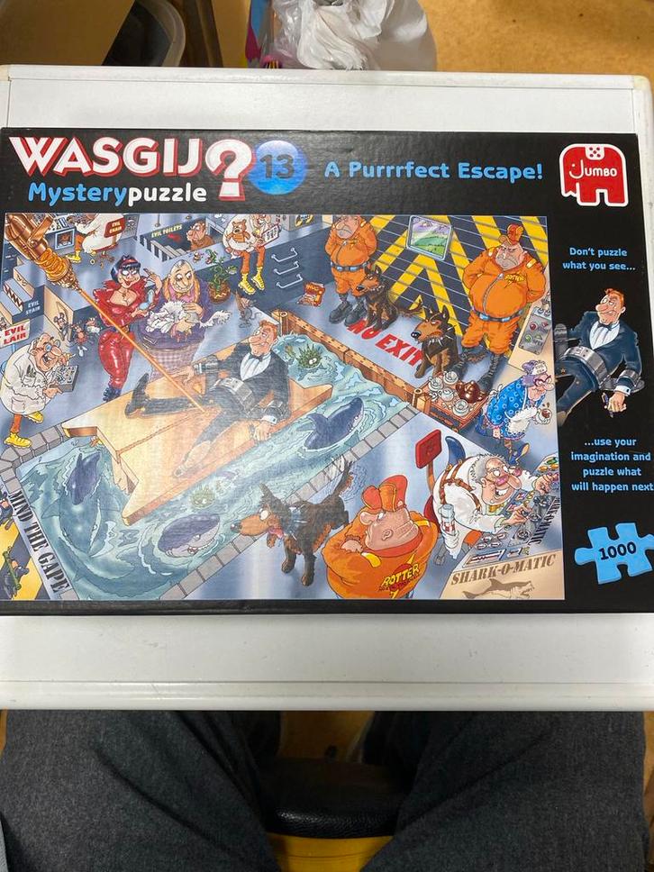 Wasgij 13 - A Purrrfect Escape! 1000 stukjes, Hobby en Vrije tijd, Denksport en Puzzels, Zo goed als nieuw, Legpuzzel, 500 t/m 1500 stukjes