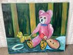 Schilderij  teddybeer, Antiek en Kunst, Kunst | Schilderijen | Klassiek, Ophalen