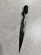 Houten Afrikaans mes met hoofd, Antiek en Kunst, Ophalen of Verzenden