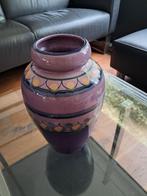 Retro Vintage Keramiek Gouda Plateel 2 Vazen en 1 Schaal, Verzamelen, Retro, Ophalen, Huis en Inrichting