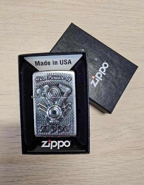 Zippo aansteker biker motorblok, Verzamelen, Rookartikelen, Aanstekers en Luciferdoosjes, Nieuw, Aansteker, Ophalen of Verzenden