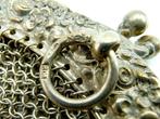 Zilveren beugeltasje met maliënkolder, Duitsland, 800, Antiek en Kunst, Antiek | Goud en Zilver, Verzenden, Zilver