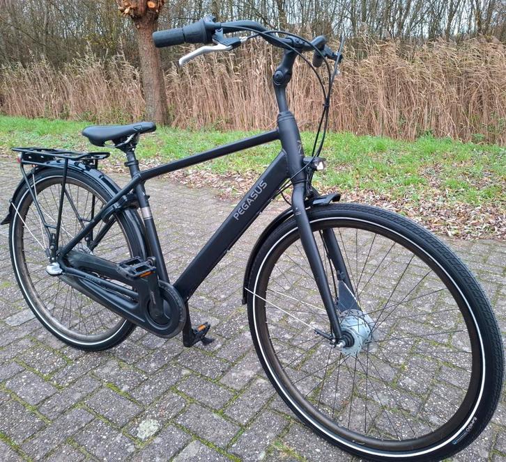 Leuke mat zwarte Pegasus herenfiets/jongensfiets,28", 50cm✅️, Fietsen en Brommers, Fietsen | Heren | Herenfietsen, Zo goed als nieuw