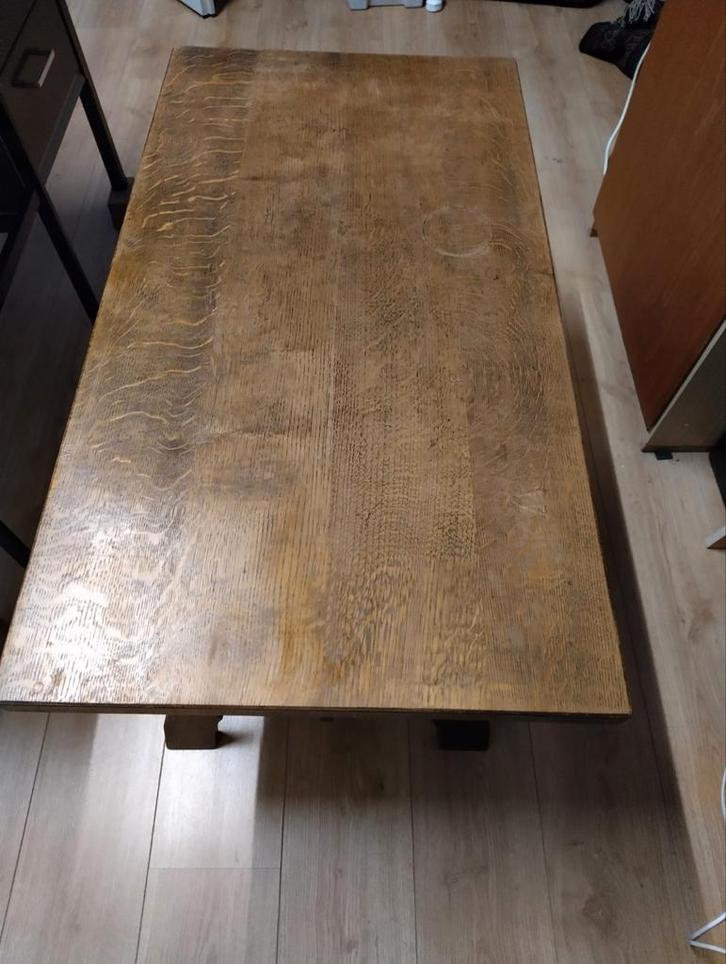 Vintage Eiken Kloostertafel - 1953, Huis en Inrichting, Tafels | Sidetables, Ophalen