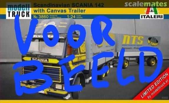 Italeri Scania 143 Bakwagen met aanhanger, Italeri, Groter dan 1:32, Nieuw, Ophalen of Verzenden