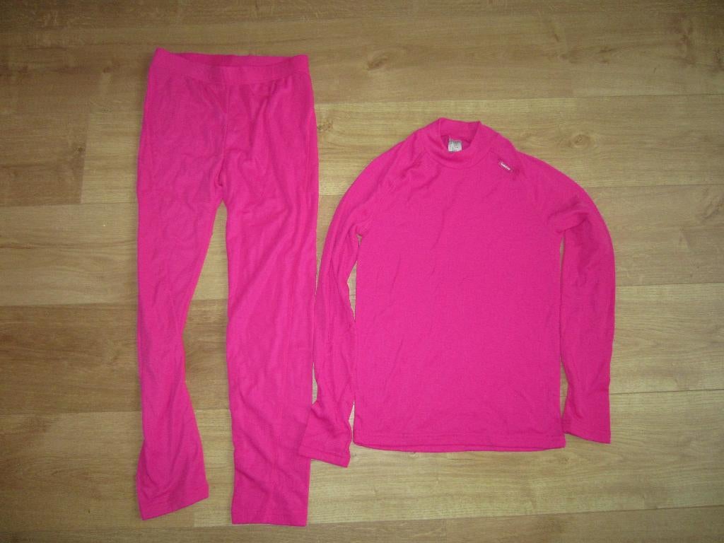 Thermobroek + thermoshirt roze - 14 jaar, Kinderen en Baby's, Kinderkleding | Maat 164, Ophalen, Nacht- of Onderkleding, Gebruikt