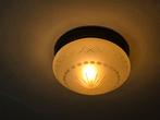 Plafondlamp ronde lamp glas, Huis en Inrichting, Lampen | Plafondlampen, Ophalen of Verzenden, Zo goed als nieuw, Glas