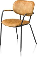 6 Nieuwe Armleuning stoelen, Oker geel,  NU 75,= per stuk, Ophalen, Overige kleuren, Nieuw, Metaal