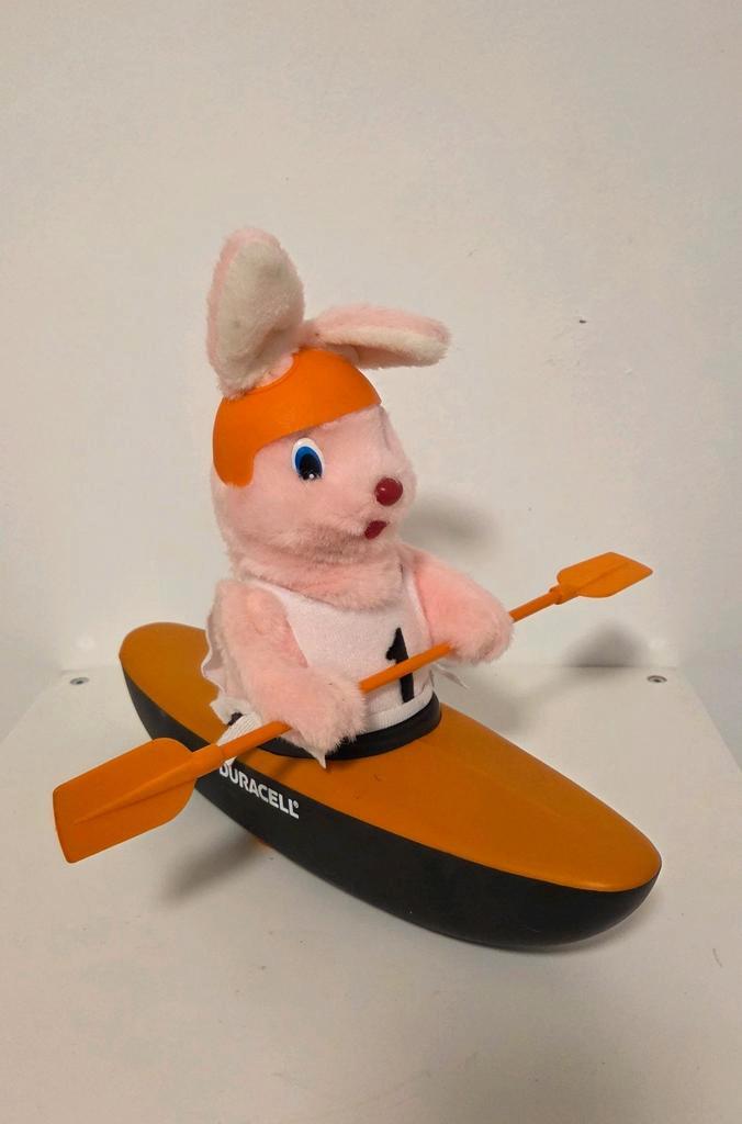 Duracell Konijn in Kano met peddel, Verzamelen, Speelgoed, Gebruikt, Ophalen of Verzenden