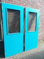 2x achterdeuren met dubbele glas erin, Doe-het-zelf en Verbouw, Deuren en Horren, Ophalen, Gebruikt, 80 tot 100 cm, Buitendeur