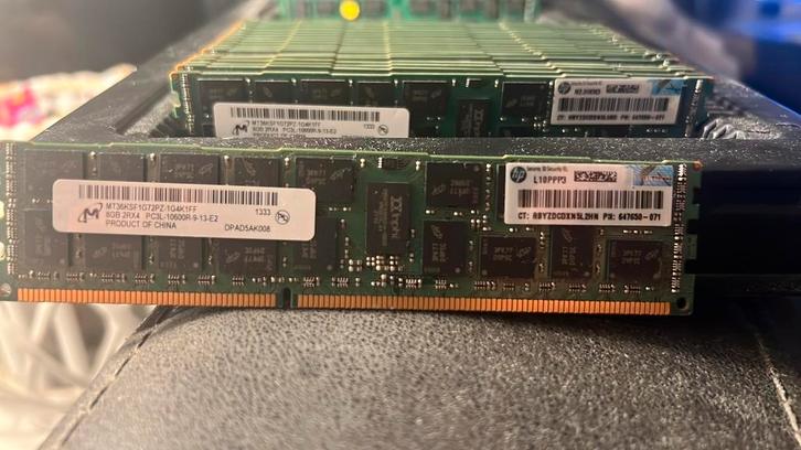 19x RAM Geheugen – MT36KSF1G72PZ-1G4K1FF (8GB DDR3 ECC REG), Computers en Software, RAM geheugen, Zo goed als nieuw, DDR3, Ophalen of Verzenden