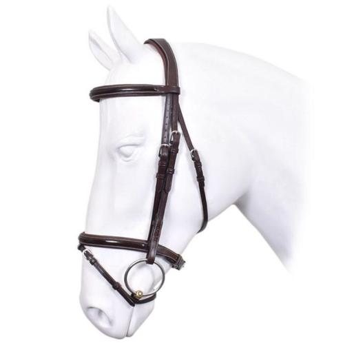 Equipe hoofdstel incl. teugels bruin/lak, Dieren en Toebehoren, Paarden en Pony's | Hoofdstellen en Tuigage, Zo goed als nieuw