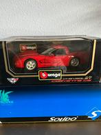 Burago rode Chevrolet corvette C5 in originele doos zgan, Hobby en Vrije tijd, Modelauto's | 1:18, Ophalen of Verzenden, Zo goed als nieuw