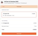 2x tickets Dam tot Damloop 2025, Ophalen of Verzenden, Nieuw, Overige typen, Overige merken