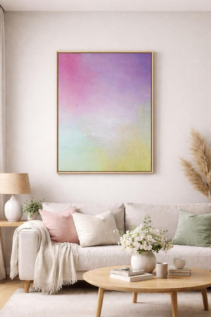 Handgemaakt abstract schilderij – acryl op canvas – 75 x 55, Ophalen