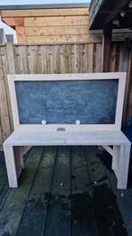 Speeltafel met krijtbord, steigerhout whitewash, Ophalen, Zo goed als nieuw