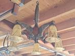 Grote Bronzen Art Deco Lamp Hanglamp Kroonluchter, Ophalen