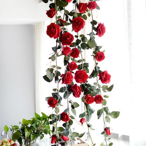 Kunst Rozen Hangplant / Nep Plant Kunstplant Namaak Bloemen, Huis en Inrichting, Woonaccessoires | Kunstplanten en Kunstbloemen