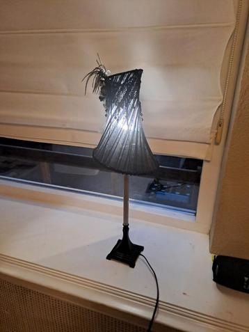 Zwarte Schemerlamp met Veren - 65cm beschikbaar voor biedingen