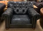 Prachtige Chesterfield Fauteuil Zwart., Gebruikt, 100 tot 125 cm, Chesterfield, Ophalen of Verzenden